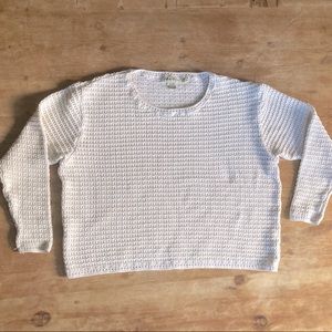 Vintage Eddie Bauer Crochet White Sweater | M